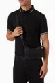 Emporio Armani Eagle Logo Crossbody Bag in Nylon Black
