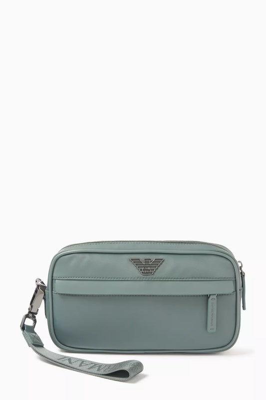 Emporio Armani Eagle Logo Wash Bag in Nylon Men