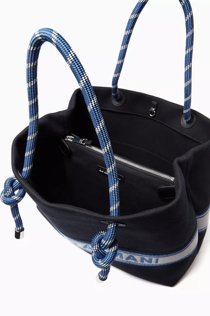Emporio Armani MyEA Logo-tape Shopping Tote Bag