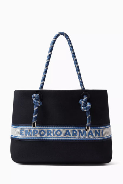 Emporio Armani MyEA Logo-tape Shopping Tote Bag