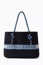 Emporio Armani MyEA Logo-tape Shopping Tote Bag
