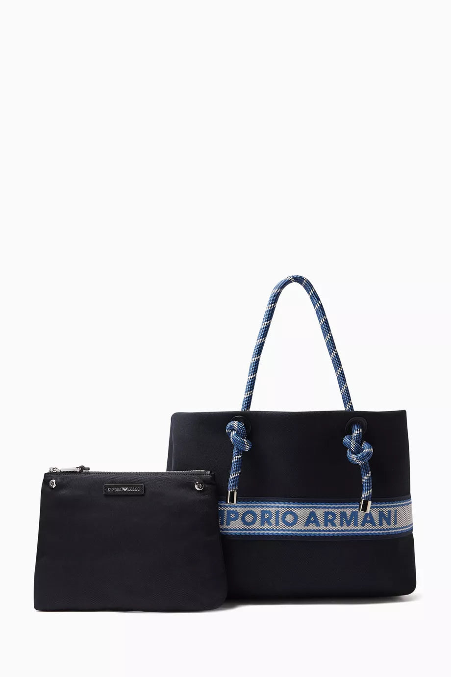 Emporio Armani MyEA Logo-tape Shopping Tote Bag