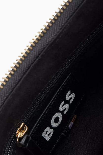 BOSS Double B Monogram Quilted Hobo Bag in Faux Leather