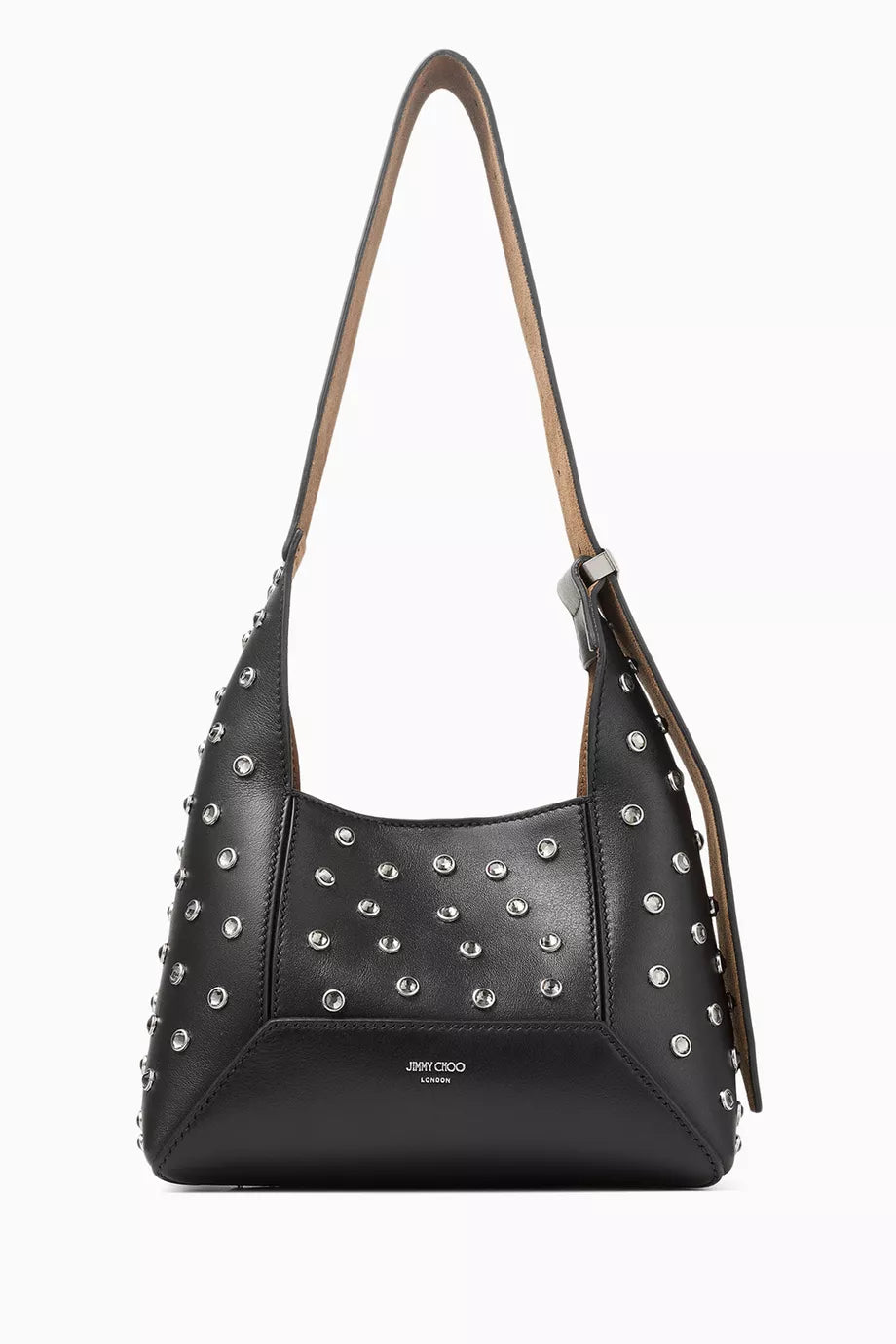 Jimmy Choo Small Diamond Hobo Bag Crystal-embellished Leather
