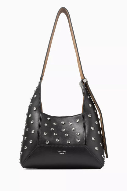 Jimmy Choo Small Diamond Hobo Bag Crystal-embellished Leather