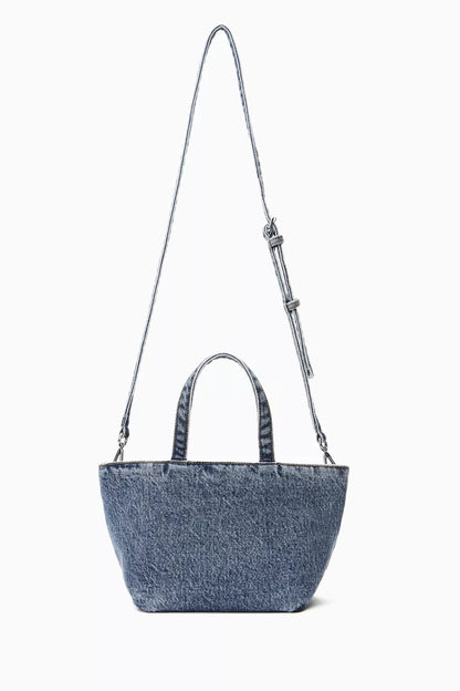 ALEXANDER WANG Small Punch Tote Bag in Denim