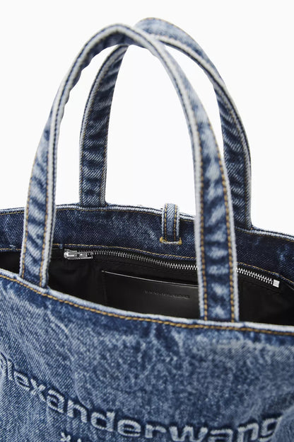 ALEXANDER WANG Small Punch Tote Bag in Denim