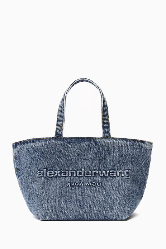 ALEXANDER WANG Small Punch Tote Bag in Denim