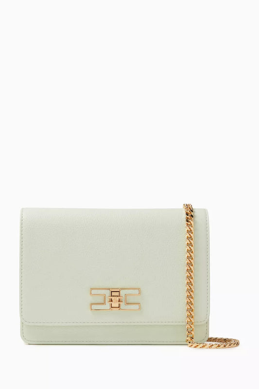 Elisabetta Franchi Small Shoulder Bag in Tumbled Faux Leather