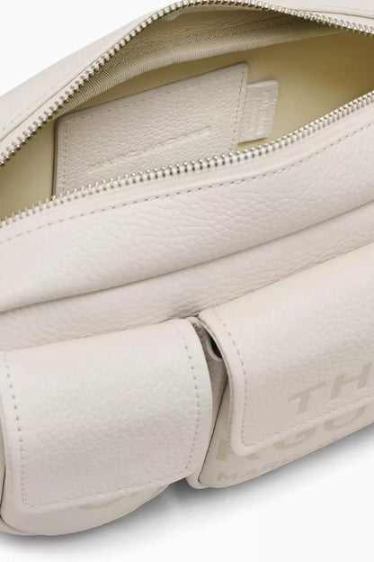 Marc Jacobs The Cargo Shoulder Bag in Grained Leather White