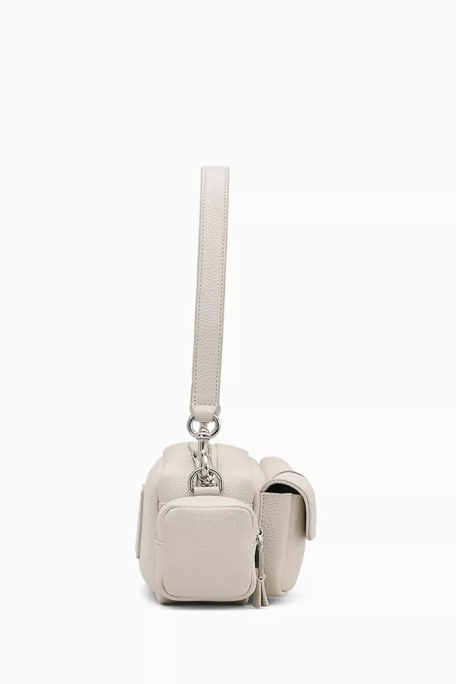 Marc Jacobs The Cargo Shoulder Bag in Grained Leather White