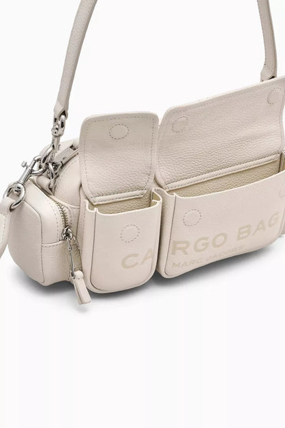Marc Jacobs The Cargo Shoulder Bag in Grained Leather White