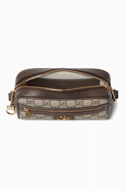 Gucci Mini Ophidia GG Supreme Shoulder Bag in Canvas & Leather