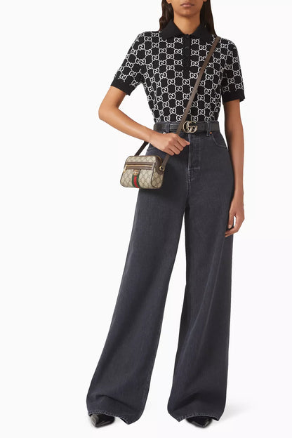 Gucci Mini Ophidia GG Supreme Shoulder Bag in Canvas & Leather