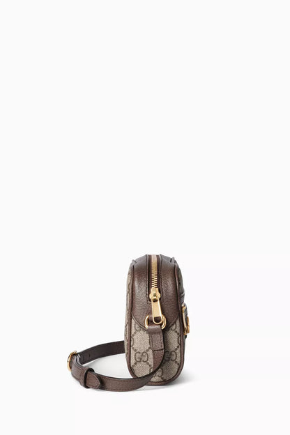 Gucci Mini Ophidia GG Supreme Shoulder Bag in Canvas & Leather