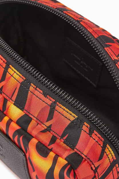 Palm Angels Monogram Flames Pouch in Nylon