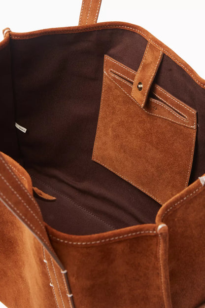 Sandro Paris Medium Tote Bag in Suede