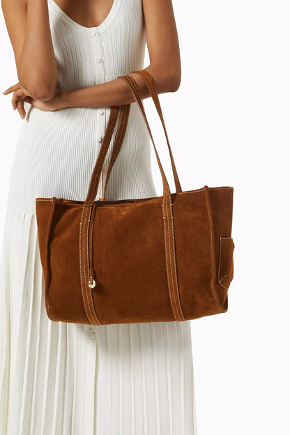 Sandro Paris Medium Tote Bag in Suede