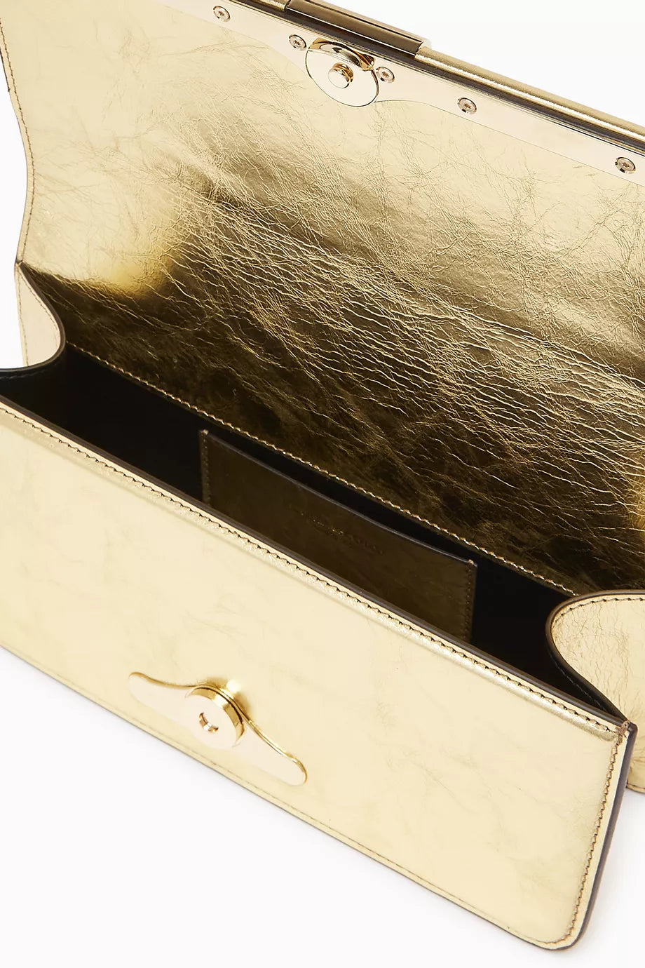 Victoria Beckham 202 Clutch in Metallic Leather