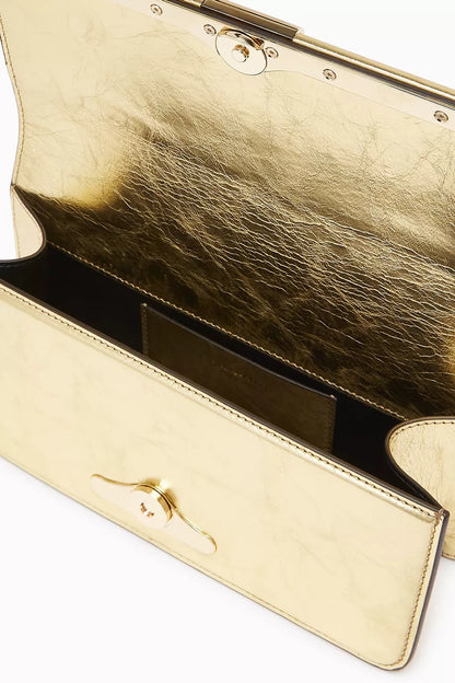 Victoria Beckham 202 Clutch in Metallic Leather