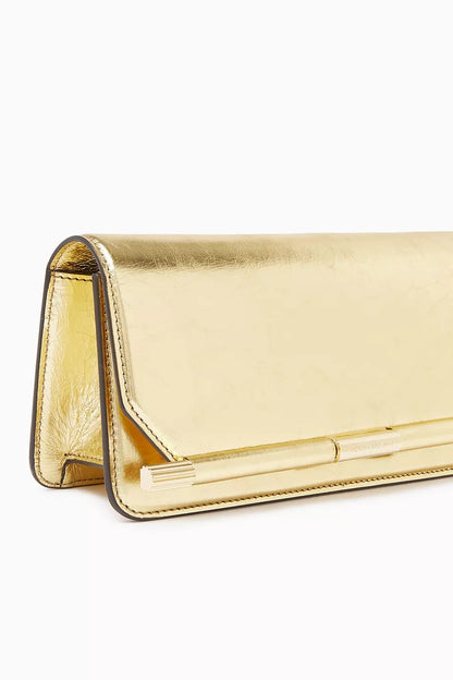 Victoria Beckham 202 Clutch in Metallic Leather