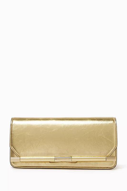 Victoria Beckham 202 Clutch in Metallic Leather