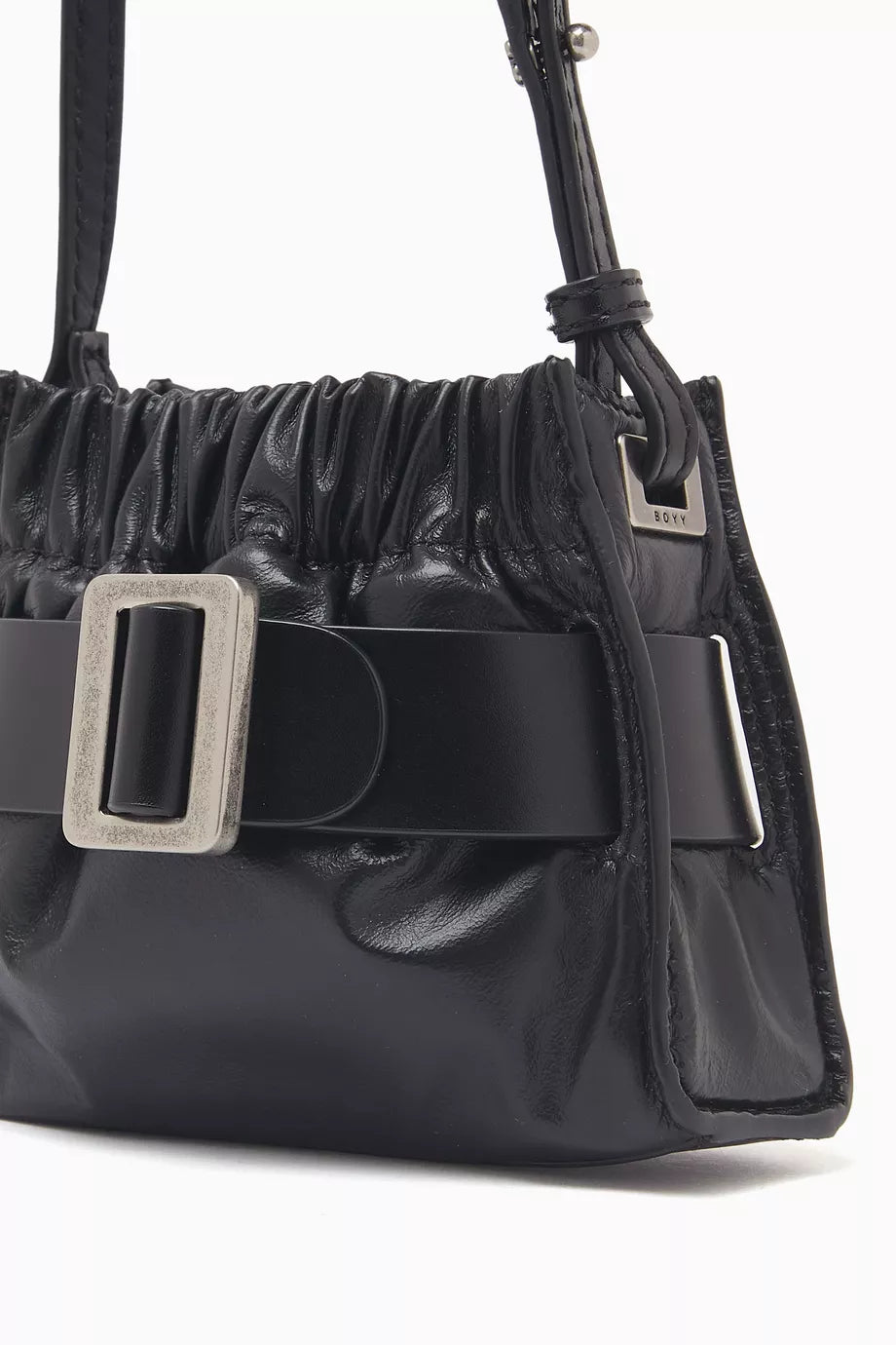 BOYY Micro Scrunchy Rebel Satchel Bag in Leather