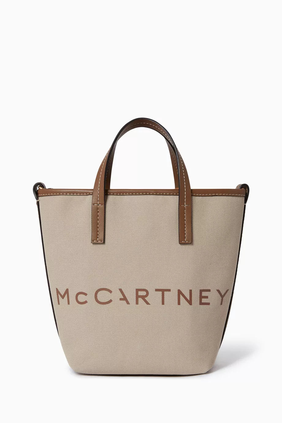 Stella McCartney Logo Crossbody Tote Bag in Bananatex® Canvas