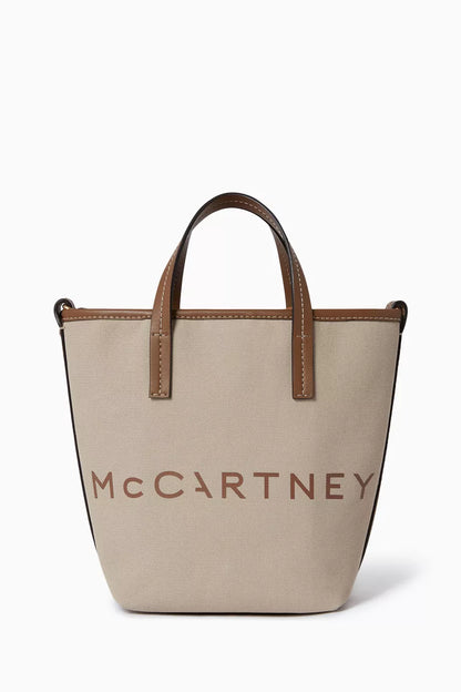 Stella McCartney Logo Crossbody Tote Bag in Bananatex® Canvas