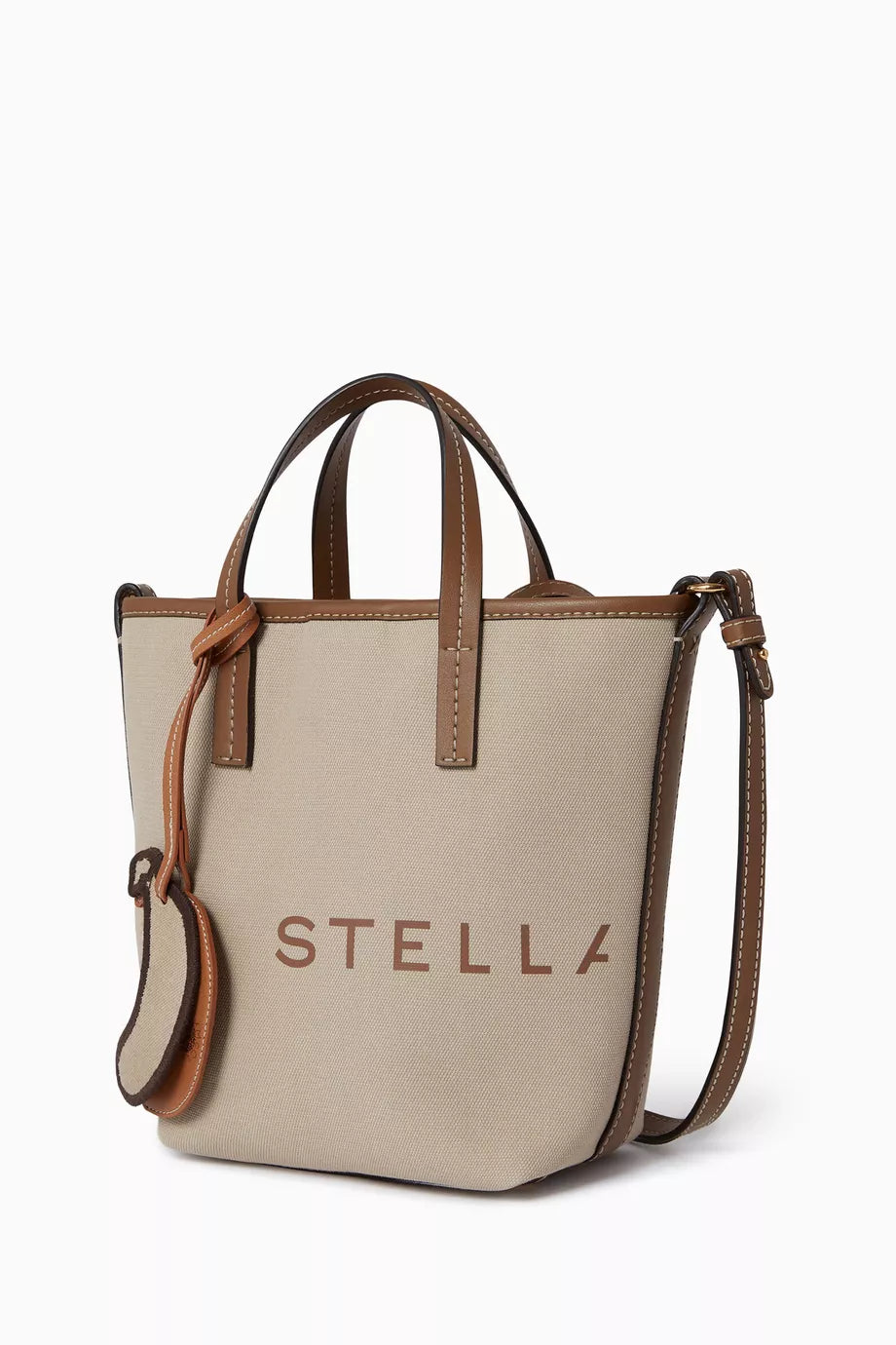 Stella McCartney Logo Crossbody Tote Bag in Bananatex® Canvas