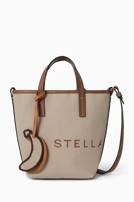Stella McCartney Logo Crossbody Tote Bag in Bananatex® Canvas