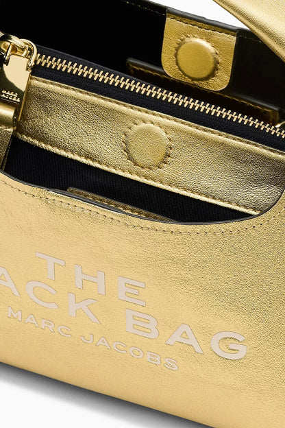 Marc Jacobs The Mini Sack Bag in Metallic Leather Gold