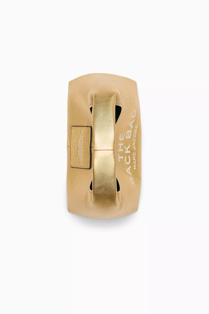 Marc Jacobs The Mini Sack Bag in Metallic Leather Gold