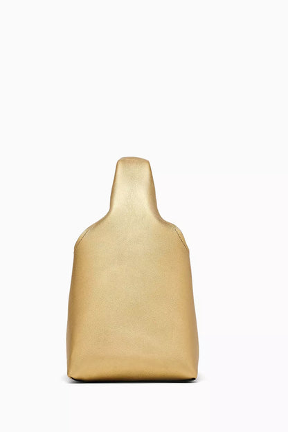 Marc Jacobs The Mini Sack Bag in Metallic Leather Gold