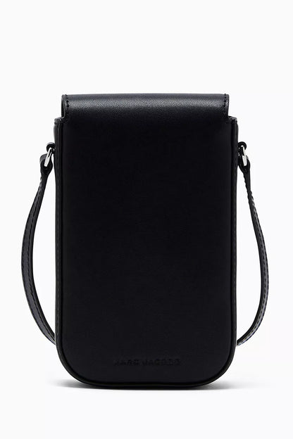 Marc Jacobs The Clover Phone Crossbody Bag in Leather Black