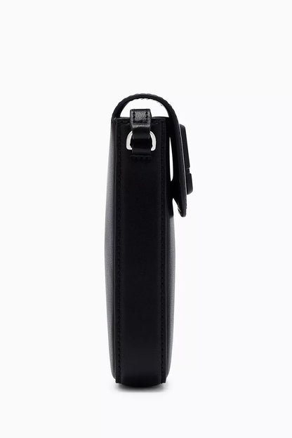 Marc Jacobs The Clover Phone Crossbody Bag in Leather Black