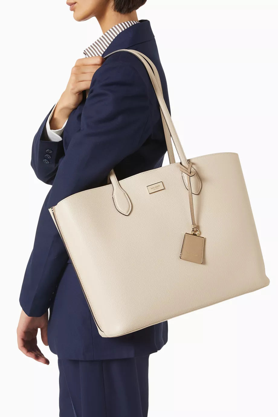Kate Spade Large Suite Open Tote Bag in Leather - Neutral