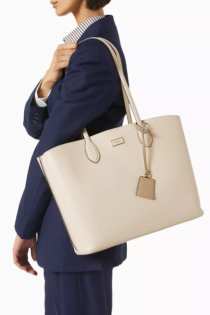 Kate Spade Large Suite Open Tote Bag in Leather - Neutral