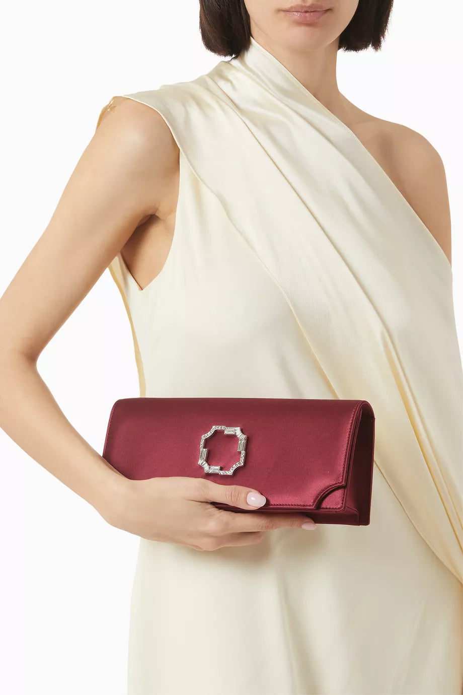 Malone Souliers Vivien Clutch in Satin