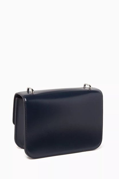TORY BURCH Small Eleanor Convertible Shoulder Bag in Leather Blue