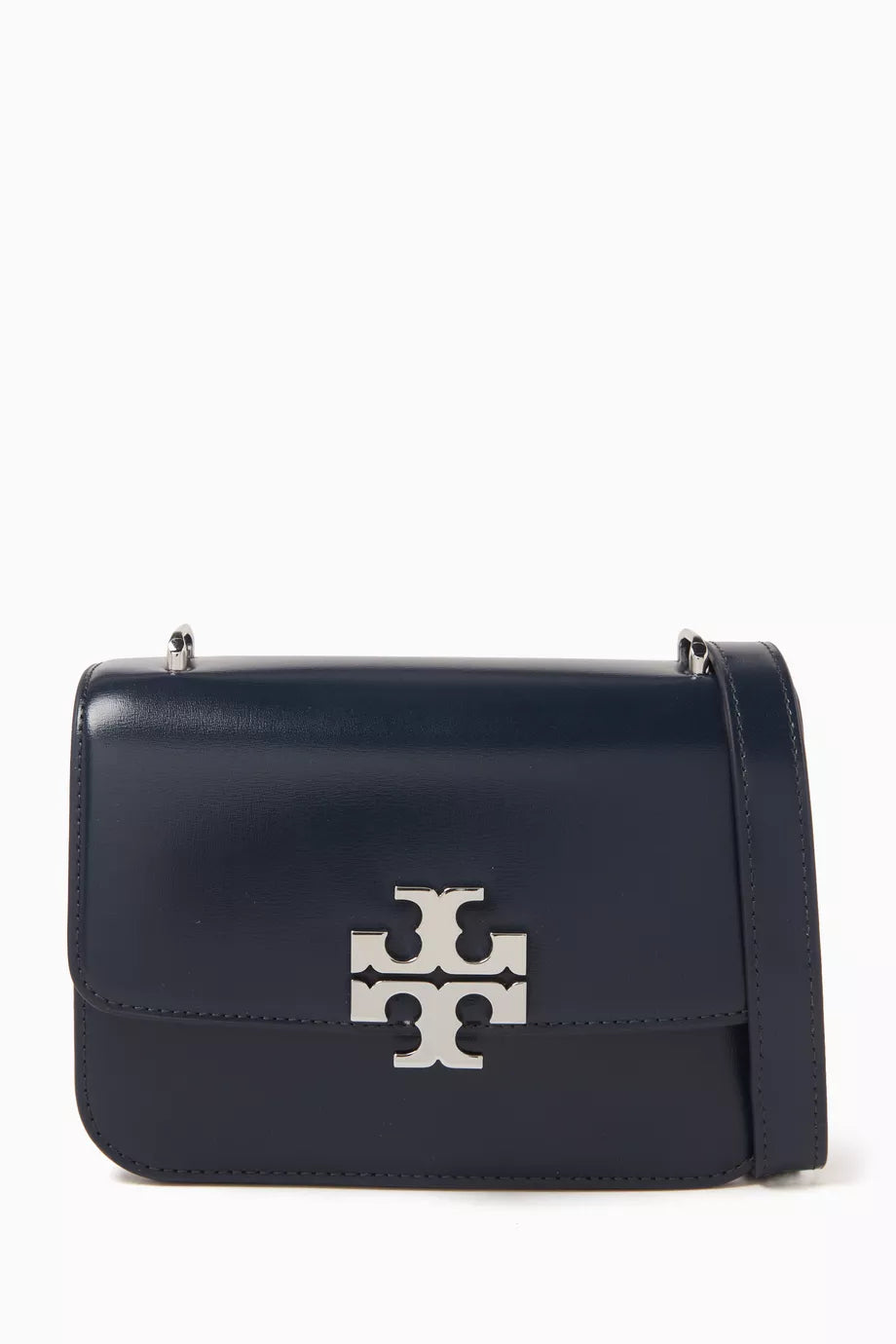 TORY BURCH Small Eleanor Convertible Shoulder Bag in Leather Blue