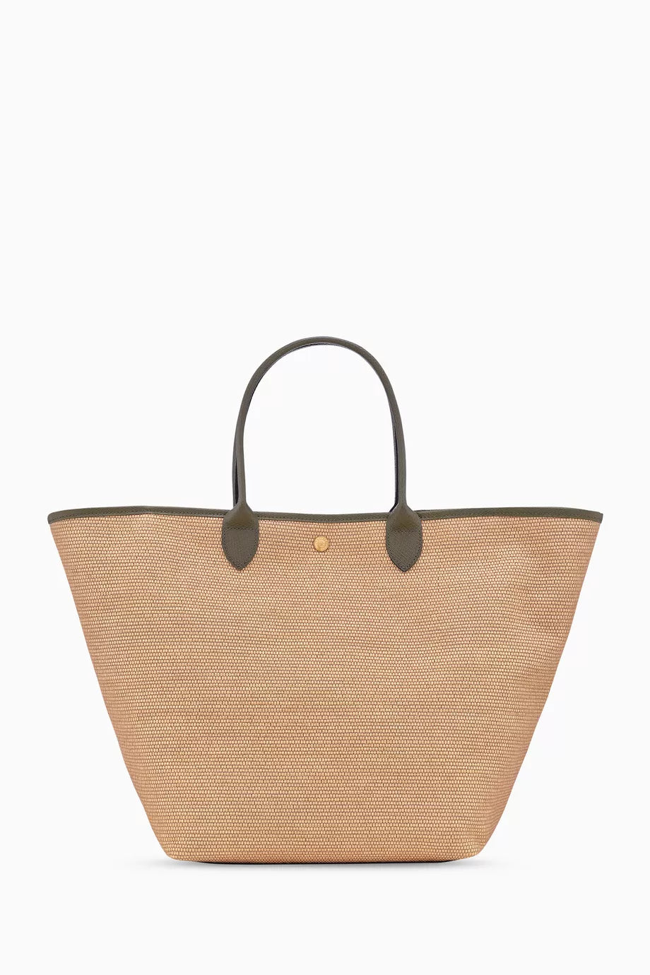 Longchamp Large Le Pliage Collection Basket Bag in Canvas artichoke