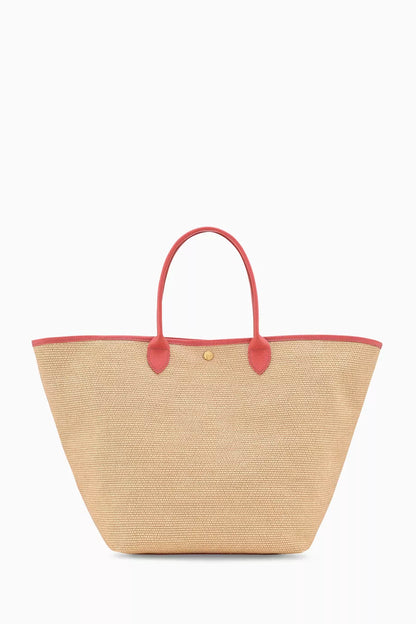 Longchamp Large Le Pliage Collection Basket Bag in Canvas Blush