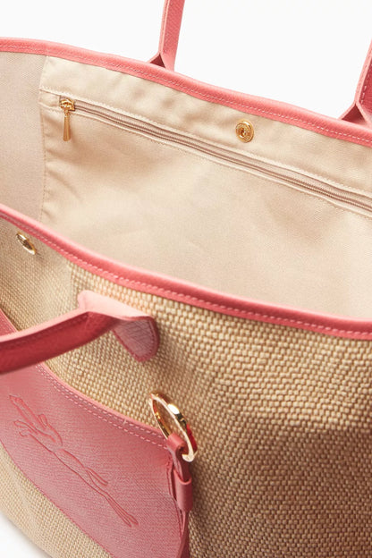 Longchamp Large Le Pliage Collection Basket Bag in Canvas Blush