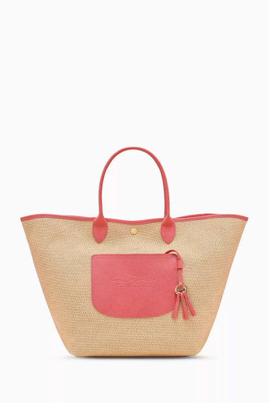 Longchamp Large Le Pliage Collection Basket Bag in Canvas Blush