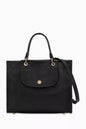 Longchamp Small Cabas Tote Bag in Leather Black
