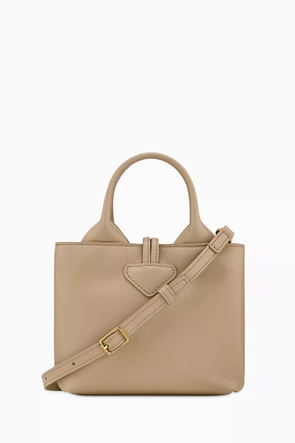 Longchamp XS Le Roseau Tote Bag in Calfskin Leather Neutral