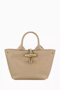 Longchamp XS Le Roseau Tote Bag in Calfskin Leather Neutral
