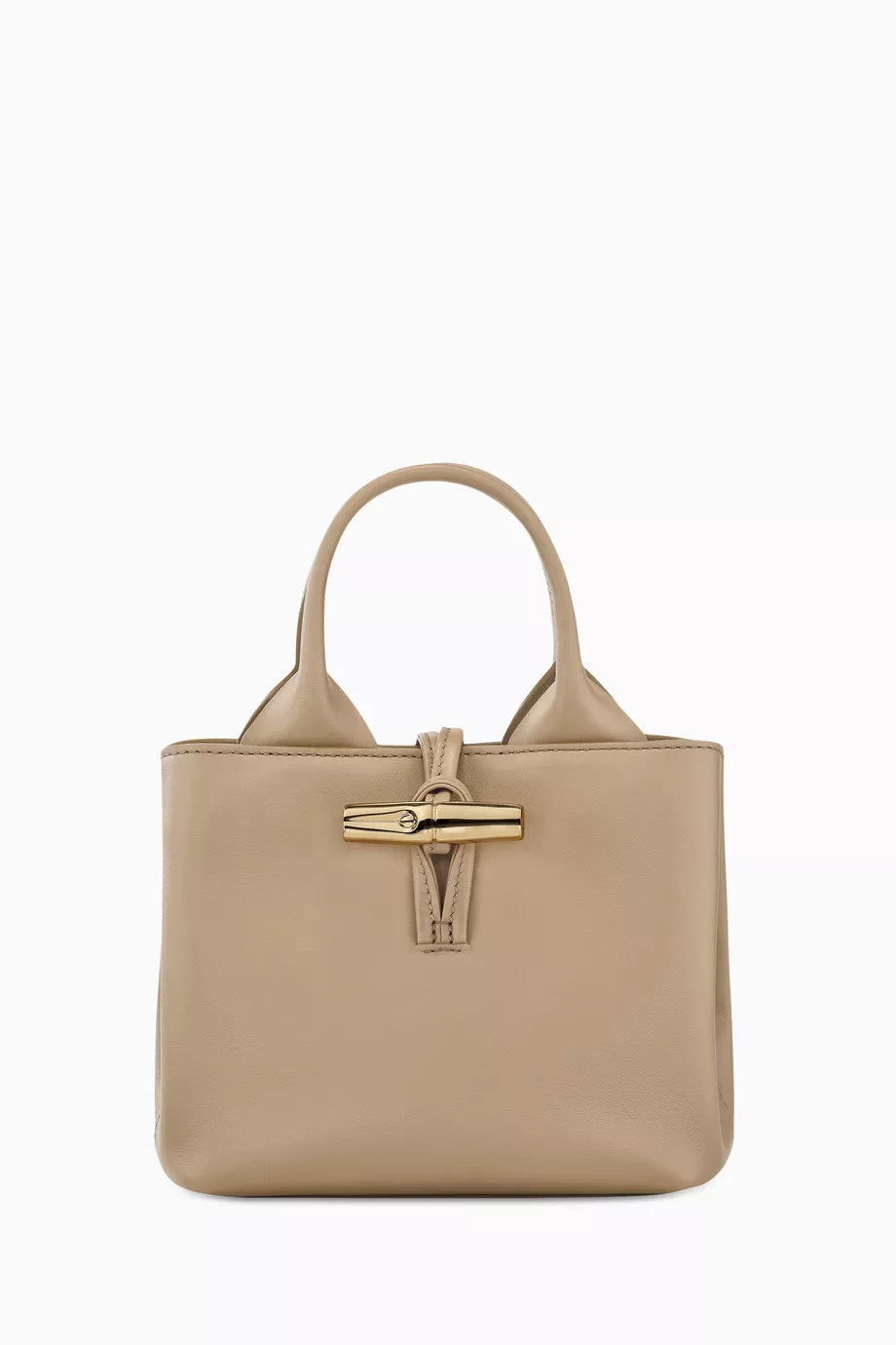 Longchamp XS Le Roseau Tote Bag in Calfskin Leather Neutral