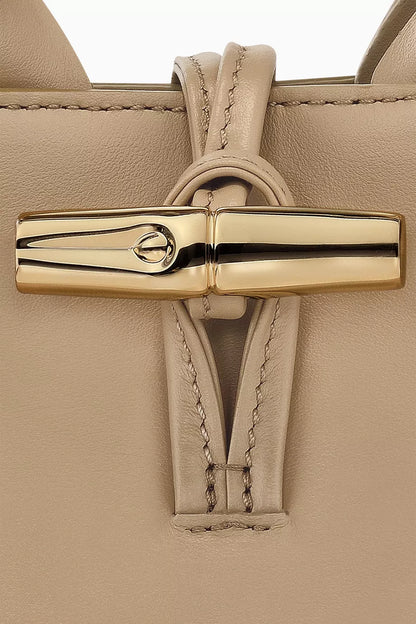 Longchamp XS Le Roseau Tote Bag in Calfskin Leather Neutral